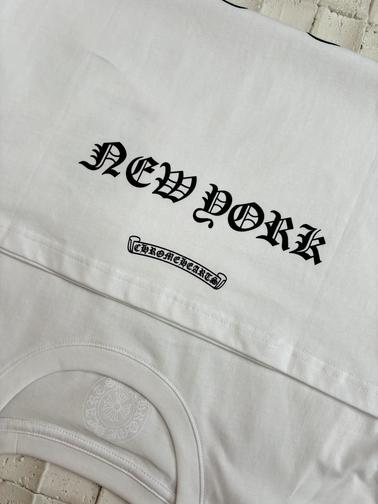 🅿️270 Chrome Heart*/Chrome Heart 25SS CH New York limited horseshoe print short-sleeved T-shirt. The fabric is made of 26-woven 200g cotton. The printing uses special imported slurry. Customized supporting accessories. Size: S/M/L